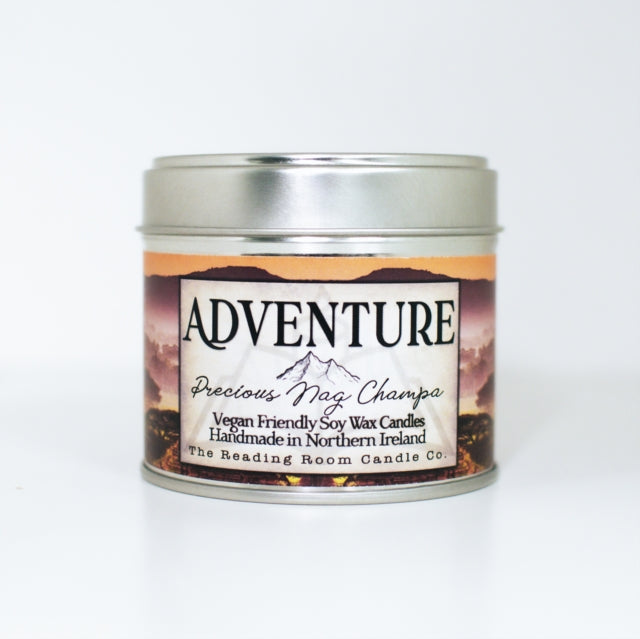 Book cover of: Adventure- Scented Soy Candle- Precious Nag Champa