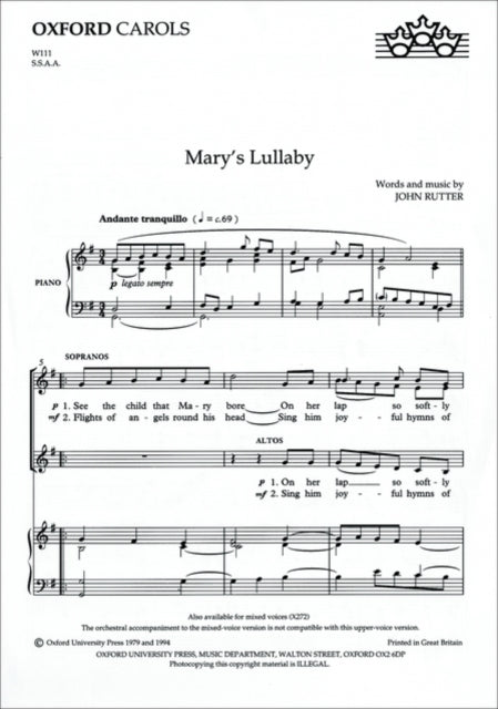 Book cover of: Mary's Lullaby