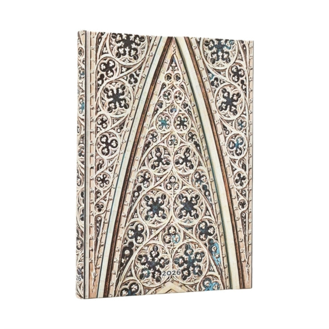 Book cover of: 2026 Vault of the Milan Cathedral (Duomo di Milano) Midi 12-month Horizontal Hardcover Flexi Dayplanner 2026 (Wrap Closure). By: Paperblanks