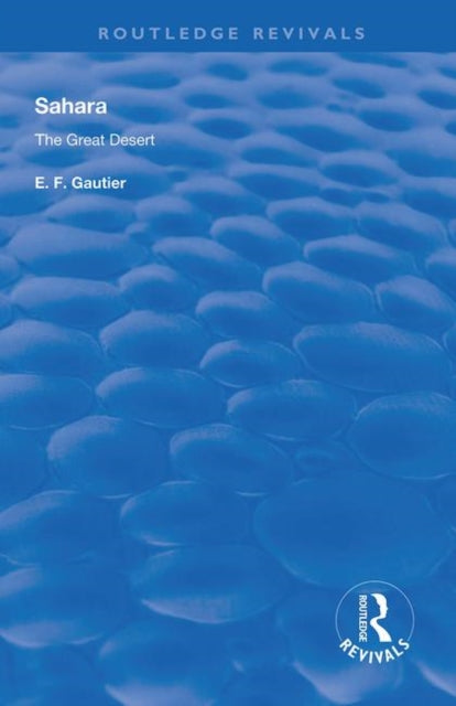 Book cover of: Sahara. By: E. F. Gautier