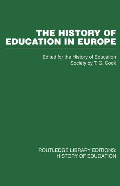 Book cover of: History of Education in Europe. By: History of Education Society Staff