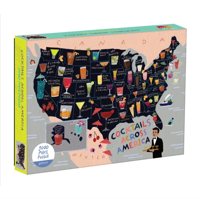 Book cover of: Cocktail Map Of The USA 1000 Piece Puzzle