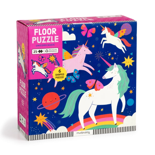 Book cover of: Unicorn Magic 25 Piece Floor Puzzle with Shaped Pieces