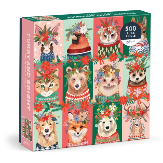 Book cover of: Furry And Bright 500 Piece Puzzle. By: GALISON