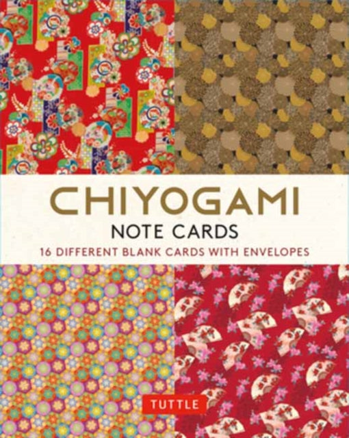 Book cover of: Chiyogami Japanese, 16 Note Cards. By: Tuttle Tuttle Publishing
