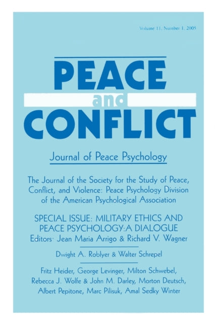 Book cover of: Military Ethics and Peace Psychology