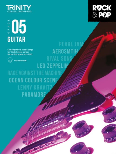 Book cover of: Trinity College London Rock & Pop 2018 Guitar Grade 5. By: Hal Leonard Corp.