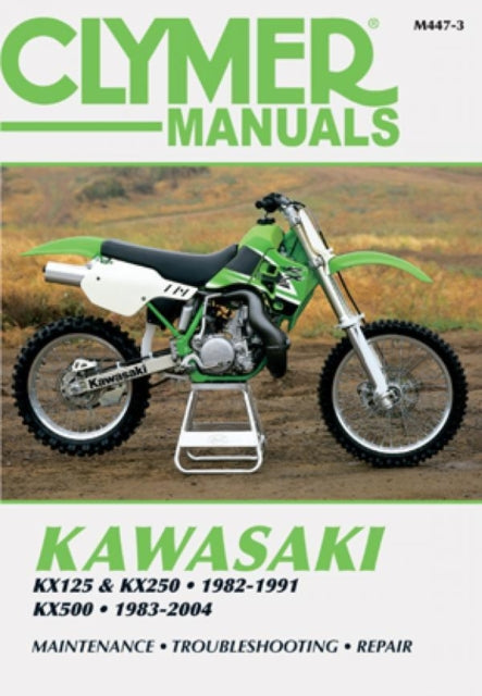 Book cover of: Kawasaki KX125/250 (1982-1991) & KX500 (1983-2004) Motorcycle Service Repair Manual. By: Primedia Business Directories & Books
