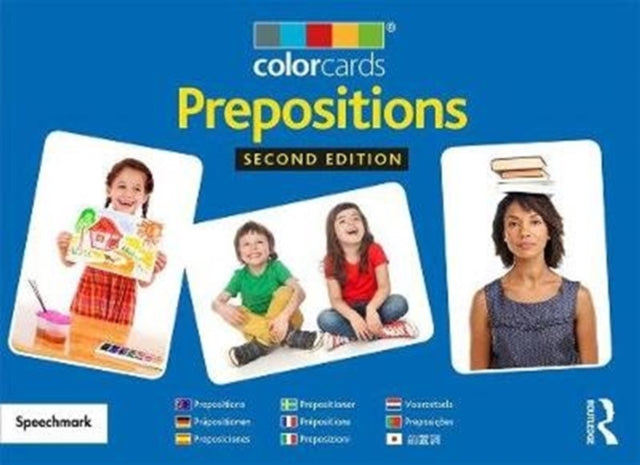 Book cover of: Prepositions: Colorcards. By: Speechmark