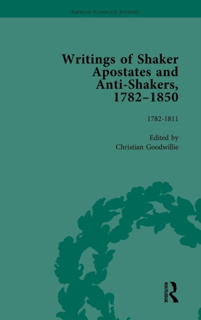 Book cover of: Writings of Shaker Apostates and Anti-Shakers, 1782-1850. By: Christian Goodwillie