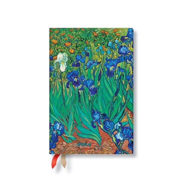 Book cover of: Van Gogh’s Irises (Van Gogh’s Irises) Mini 12-month Dayplanner 2024. By: Paperblanks