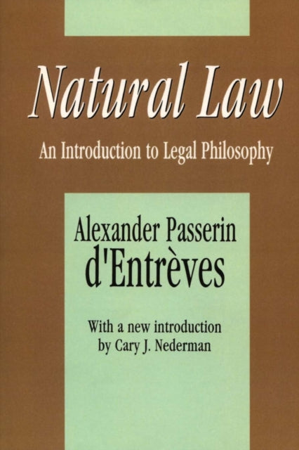 Book cover of: Natural Law. By: Alessandro Passerin d'Entrèves