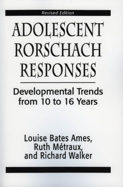 Book cover of: Adolescent Rorschach Responses