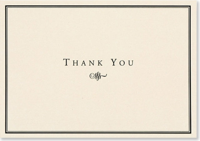 Book cover of: Thank You Notes Black/cream. By: PETER PAUPER PRESS
