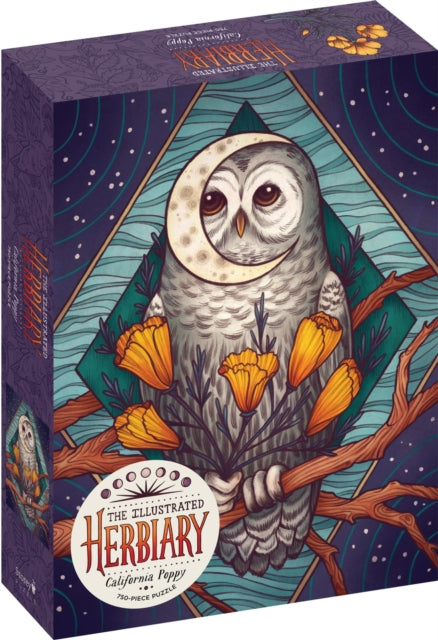 Book cover of: Illustrated Herbiary Puzzle: California Poppy (750 pieces). By: Maia Toll