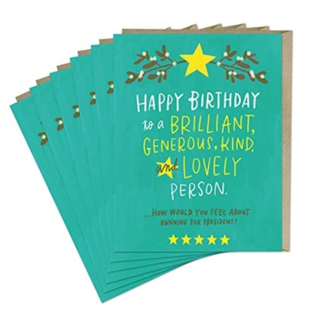 Book cover of: 6-Pack Em & Friends Birthday President Birthday Card
