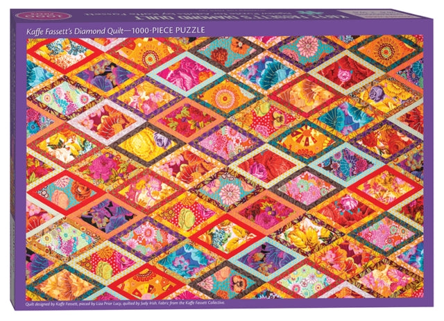Book cover of: Kaffe Fassett’s Diamond Quilt Jigsaw Puzzle. By: C&T