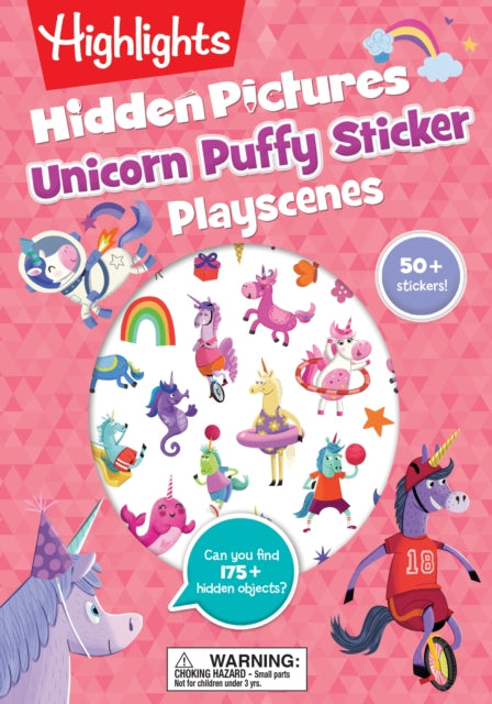 Book cover of: Unicorn Puffy Sticker Playscenes. By: Highlights