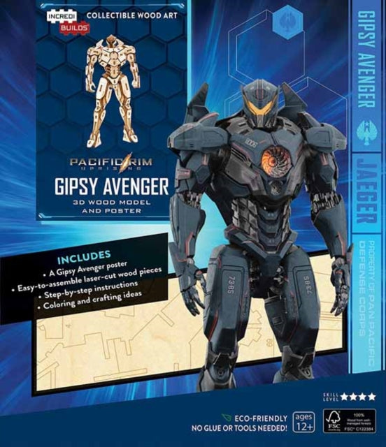 Book cover of: IncrediBuilds: Pacific Rim Uprising: Gipsy Avenger 3D Wood Model and Poster