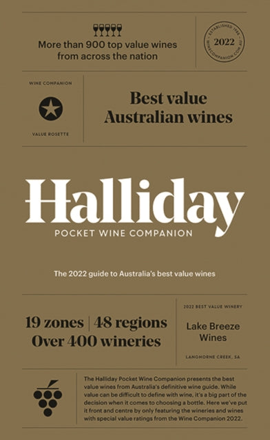 Book cover of: Halliday Pocket Wine Companion 2022. By: James Halliday