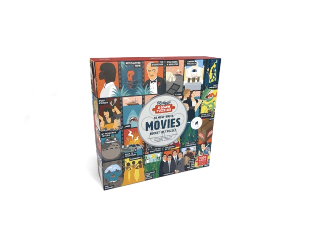 Book cover of: 50 Must-Watch Movies Bucket List 1000-Piece Puzzle