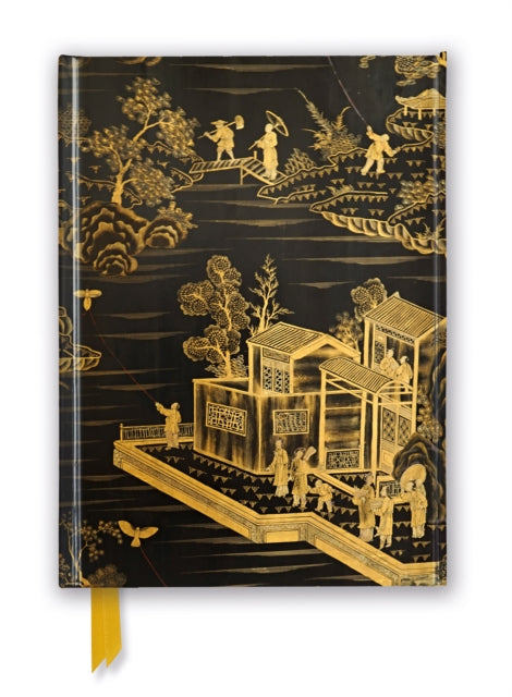 Book cover of: Chinese Lacquer Black & Gold Screen (Foiled Journal). By: Flame Tree Studio