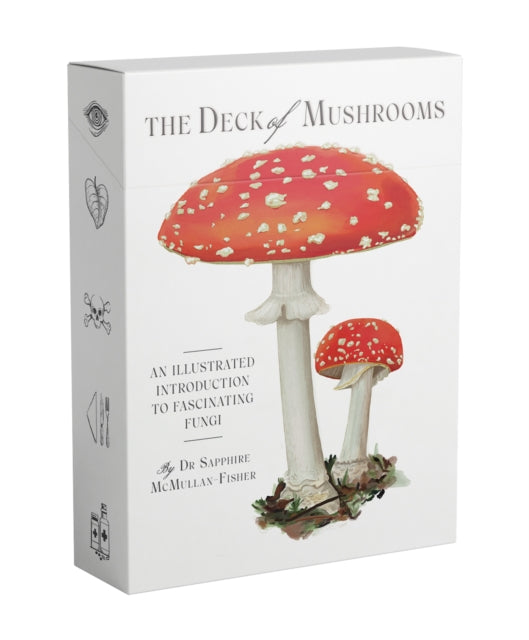 Book cover of: Deck of Mushrooms. By: Dr. Sapphire McMullan-Fisher