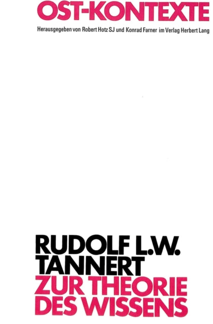 Book cover of: Zur Theorie des Wissens