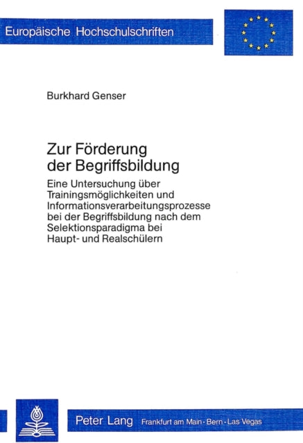 Book cover of: Zur Foerderung der Begriffsbildung