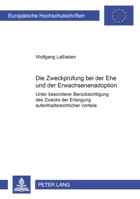 Book cover of: Zweckpruefung Bei Der Ehe Und Der Erwachsenenadoption