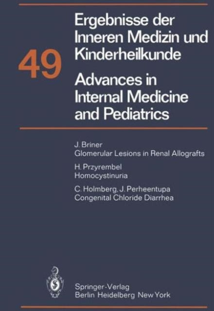 Book cover of: Ergebnisse der Inneren Medizin und Kinderheilkunde / Advances in Internal Medicine and Pediatrics. By: P. Frick