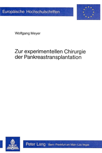 Book cover of: Zur experimentellen Chirurgie der Pankreastransplantation