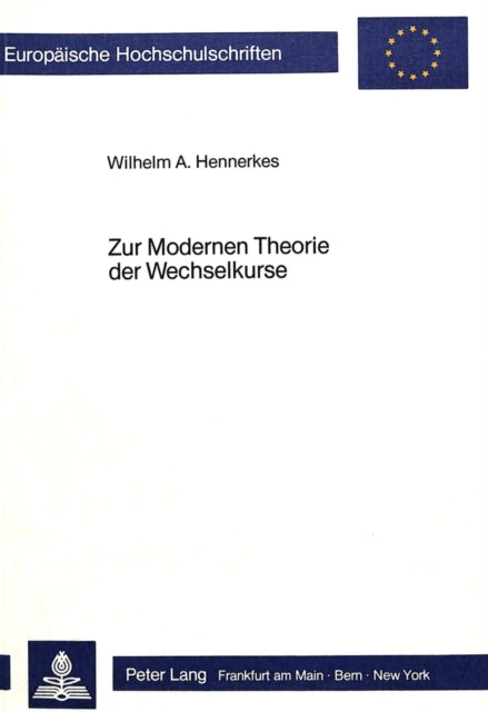 Book cover of: Zur Modernen Theorie der Wechselkurse