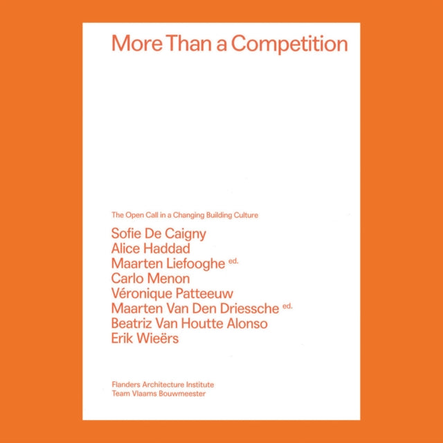 Book cover of: More Than a Competition. By: Driessche LIEFOOGHE