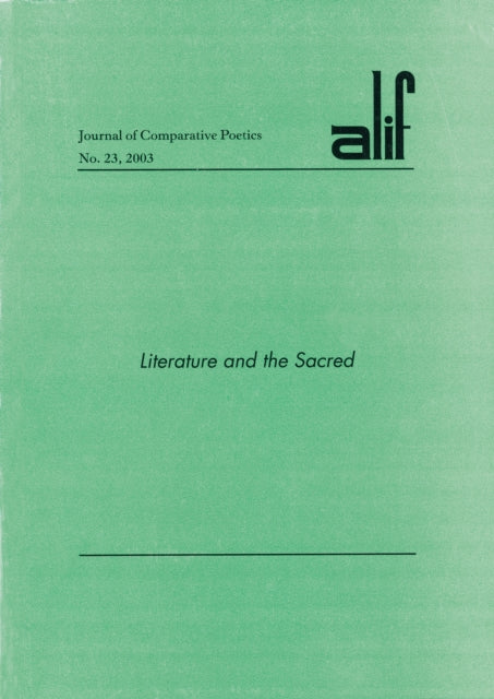 Book cover of: Alif: Journal of Comparative Poetics, no. 23. By: Ahmed.