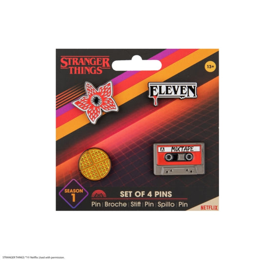 Book cover of: Pin set of 4 - Stranger Things Season 1