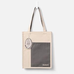 Bookaroo Tote Bag - Charcoal & Cream