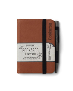 Bookaroo - A7 Baby Notebook & Pen - Brown