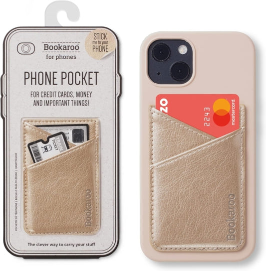 Book cover of: Bookaroo Phone Pocket - Gold