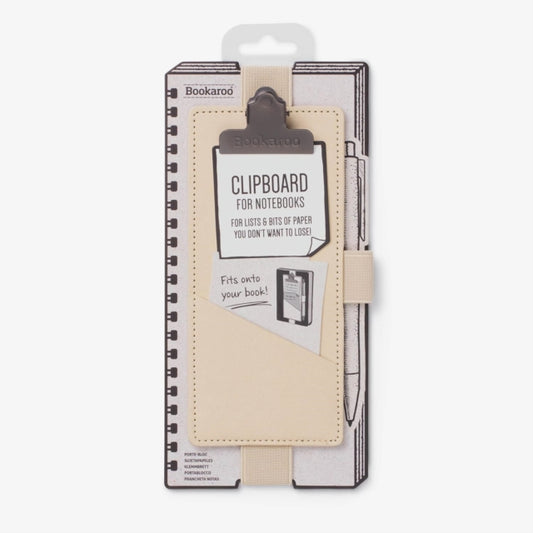 Book cover of: Bookaroo Notebook Clipboard - Cream