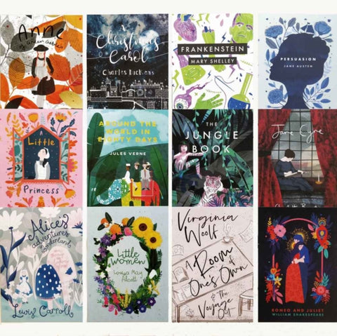 Beautiful Book Covers - 12 Postcard Set
