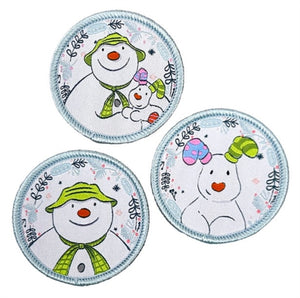Snowman and Snowdog Sew On Patch Set