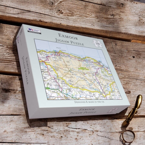 OS Map 500 Piece Premium Jigsaw Puzzle - Exmoor National Park