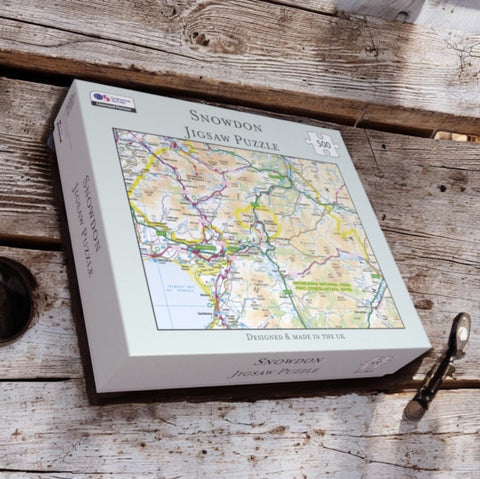 OS Map 500 Piece Premium Jigsaw Puzzle - Snowdonia National Park