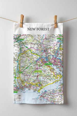 OS Map Tea-towel - New Forest National Park