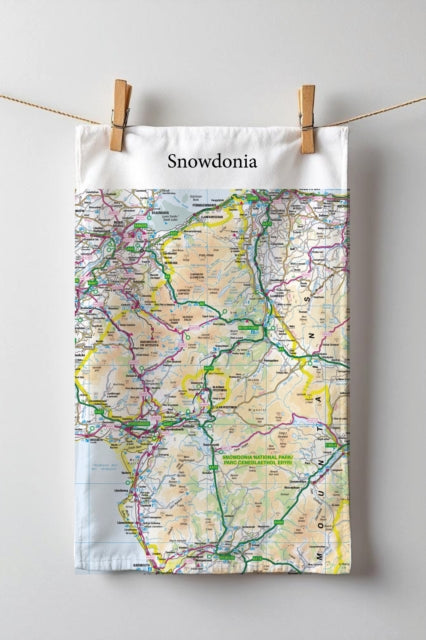 Book cover of: OS Map Tea-towel - Snowdonia National Park