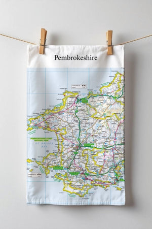 OS Map Tea-towel - Pembrokeshire Coast National Park