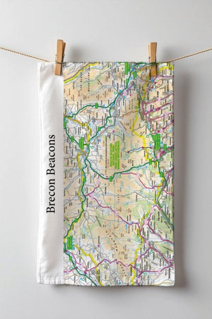 OS Map Tea-towel - Brecon Beacons National Park