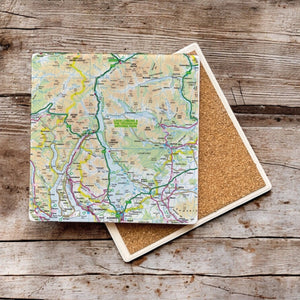 OS Map Ceramic Single Coaster - Loch Lomond and The Trossachs National Park