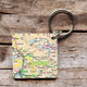 Book cover of: OS Map Wooden Square Key-ring - Peak District National Park